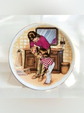2/$25 Vintage Avon A New Tooth Mother's Day Plate 1986 Special Memories Newsom